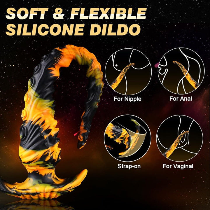 Dildo tentaculaire adapté aux débutants, facile à insérer