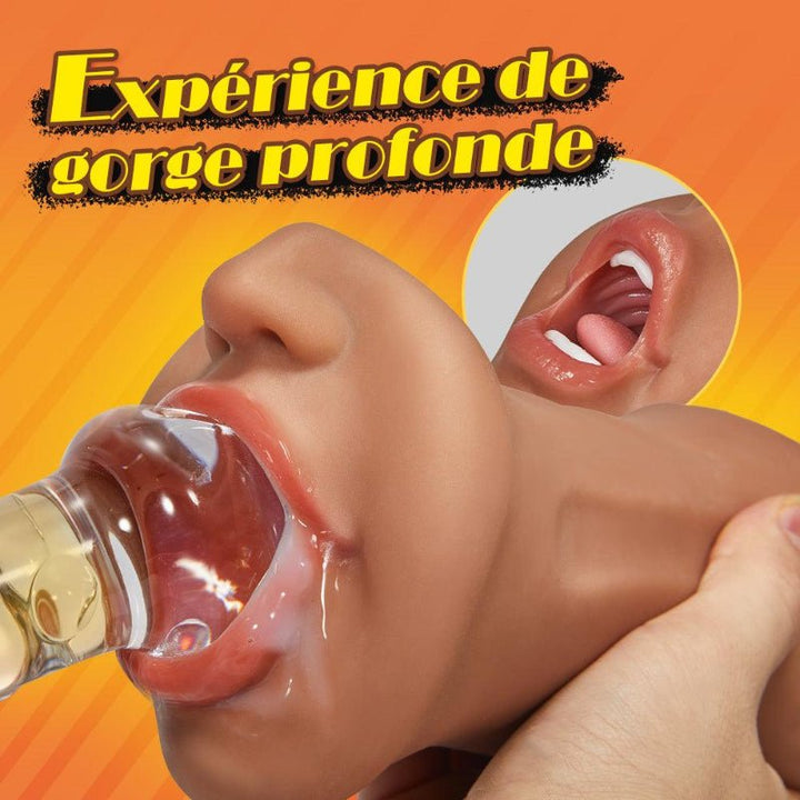 Masturbateur à 3 usages : sexe oral, vaginal et anal
