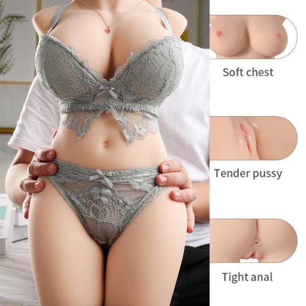 Vue générale du torse érotique Miah avec un design réaliste et des proportions féminines