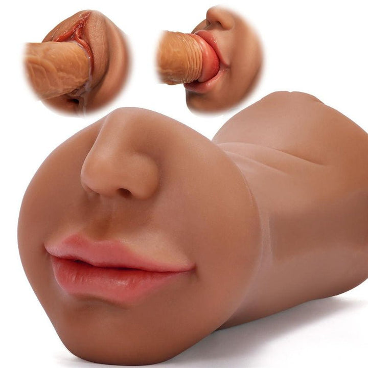 Visage réaliste avec dents et langue douce pour une expérience immersive